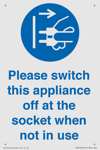 Please switch this appliance off at the socket when not in use
